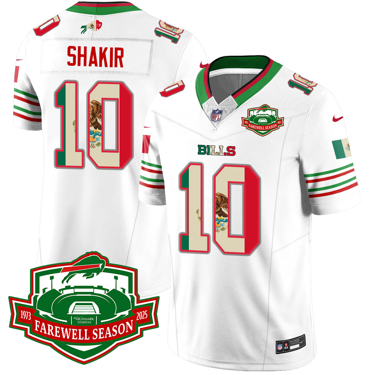 BUF Mexico Vapor Limited Jersey - Stitched