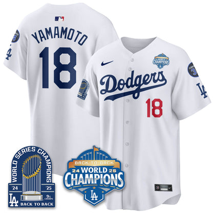 LAD 2025 World Series Champions Jersey - 9x Champs - Stitched N2