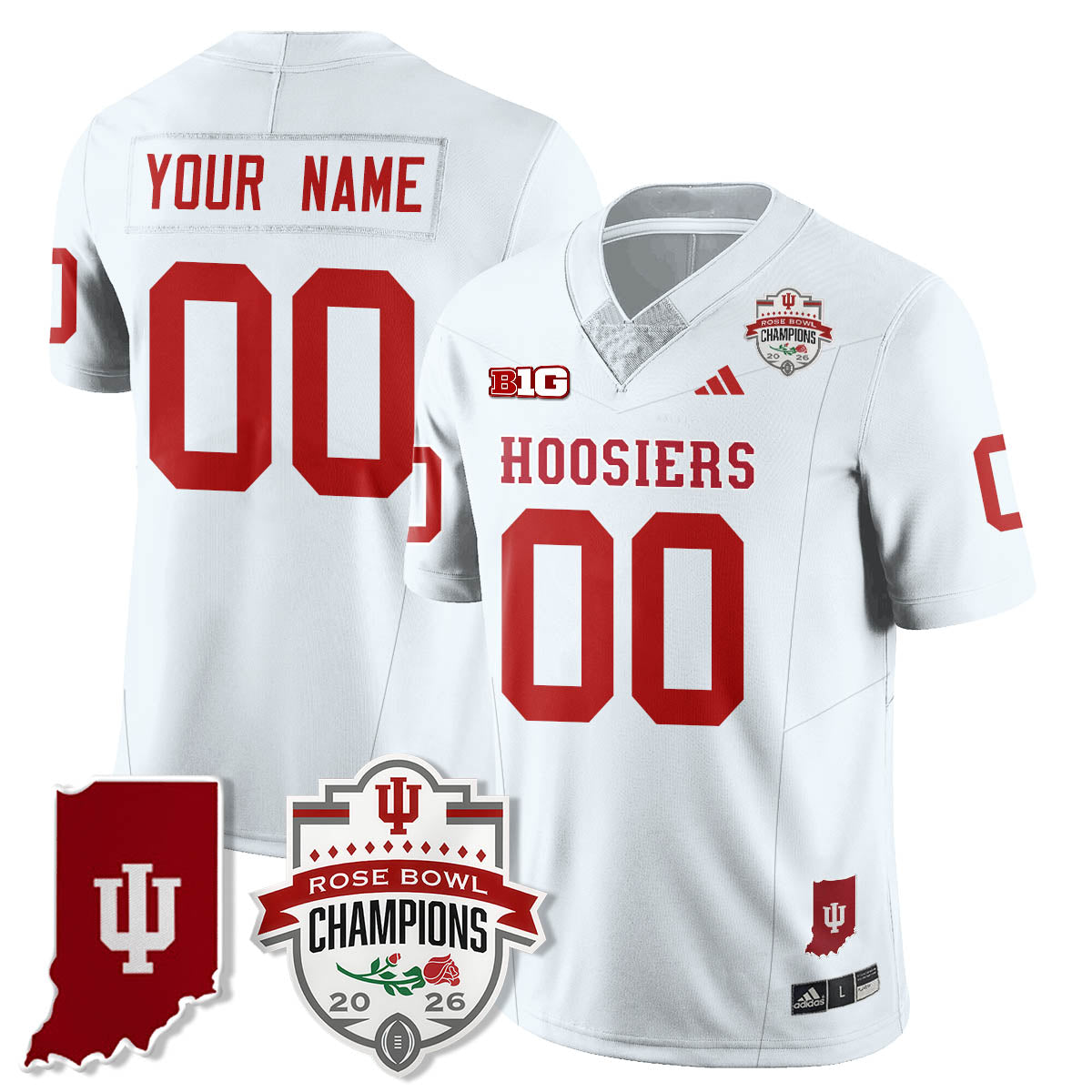 Indiana H Vapor Limited Football Jersey - Rose Bowl Champions - Stitched