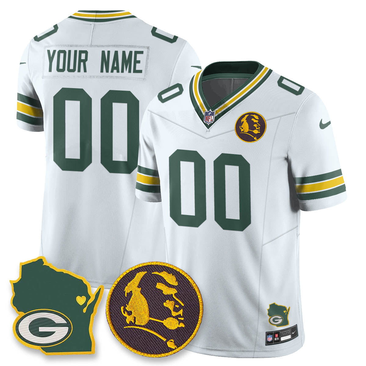 GB Vapor Limited Custom Jersey - John Madden Patch - Stitched