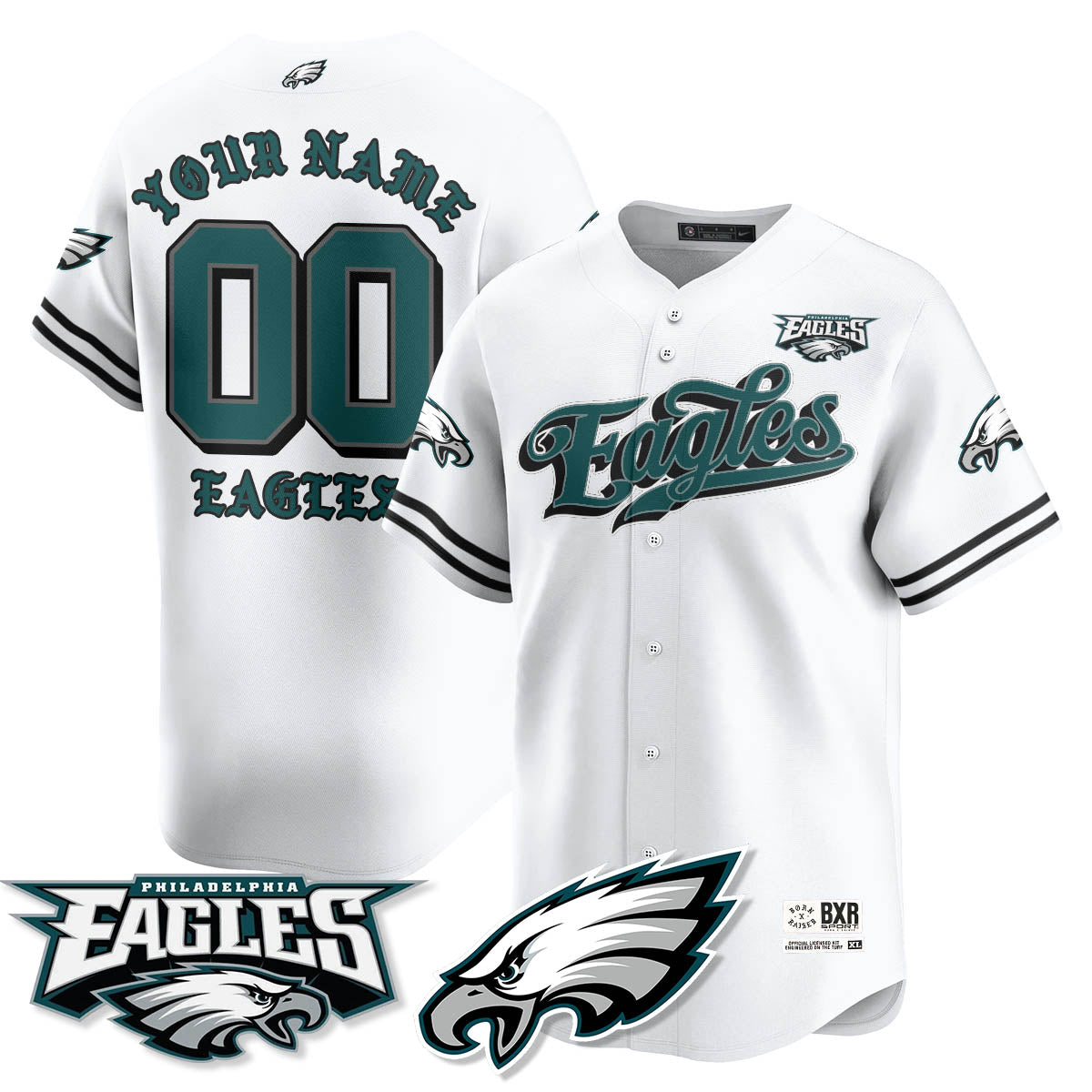 Custom PHI Born x Raised Baseball Jersey - Stitched