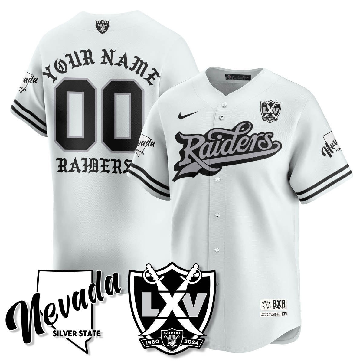 Custom LVR Born x Raised Baseball Jersey - Stitched