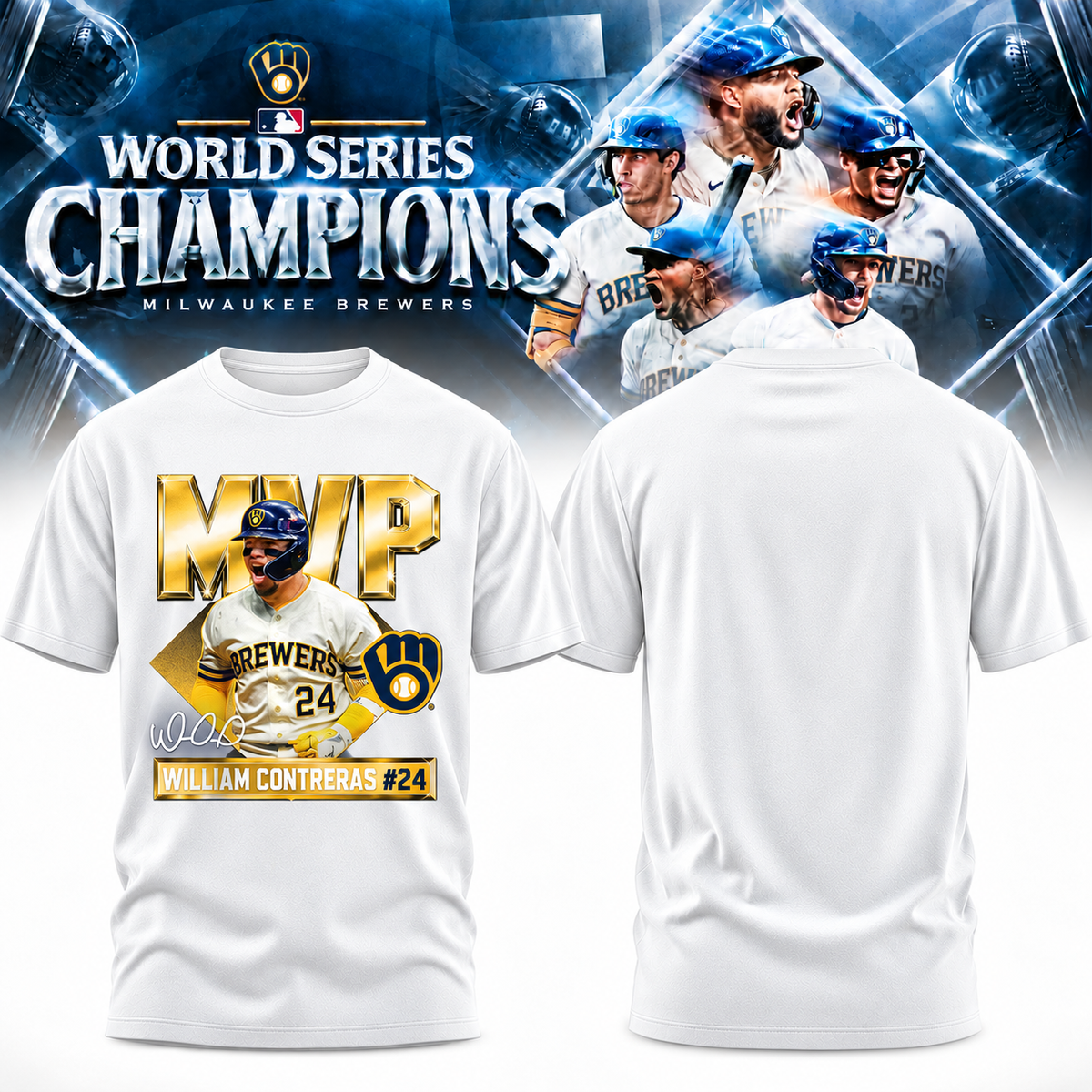 MIL World Series Champions One Side T-Shirt - Printed V24