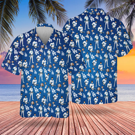 LAD #17 Hawaiian Design Button Shirt