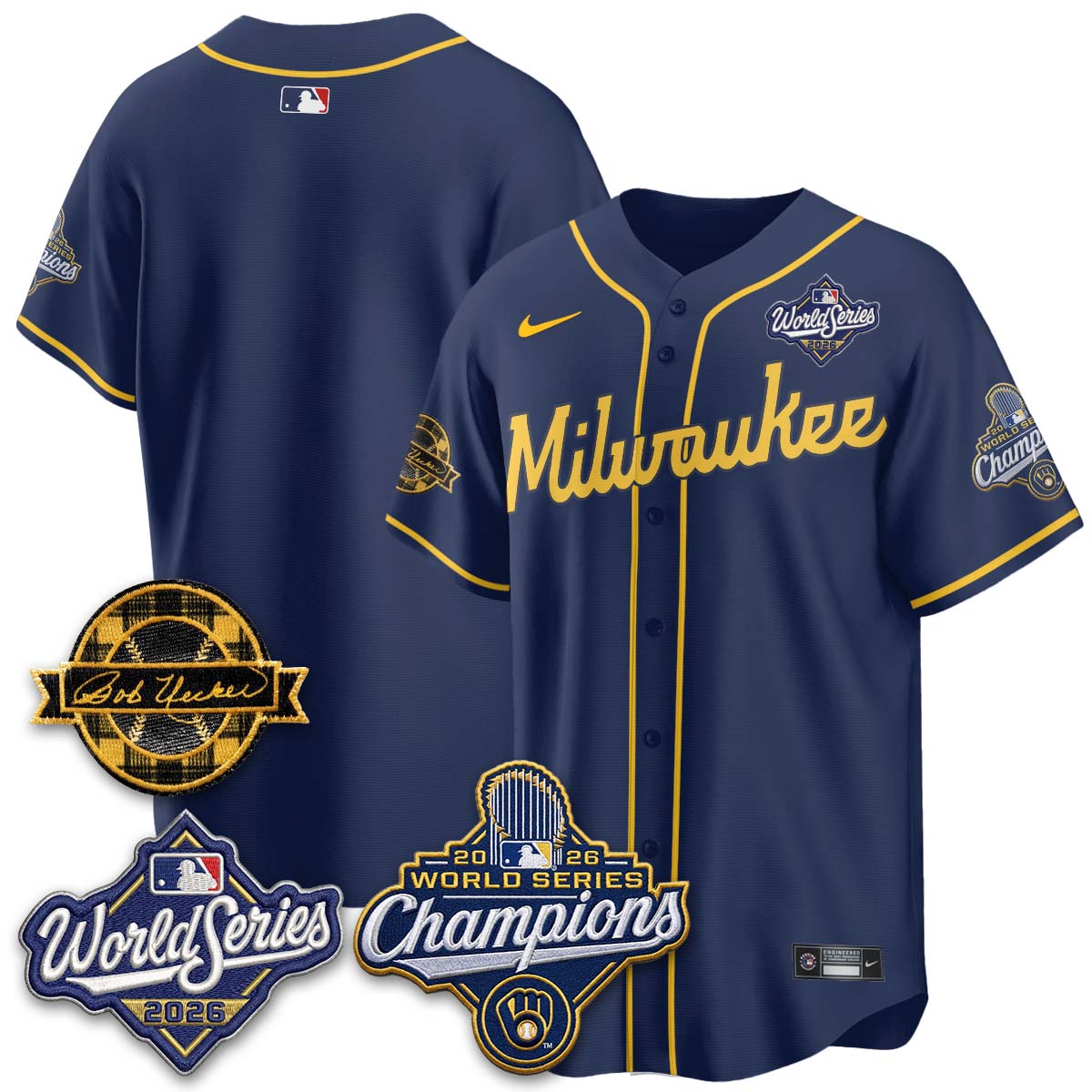 MIL 2026 WS Champions - Bob Patch Vapor Edition - Stitched-NQD (NAV9)
