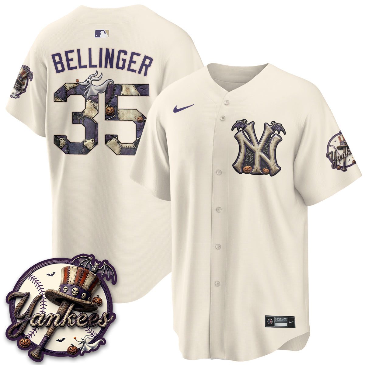 New York Yankees Nightmare Edition Vapor Jersey - Printed