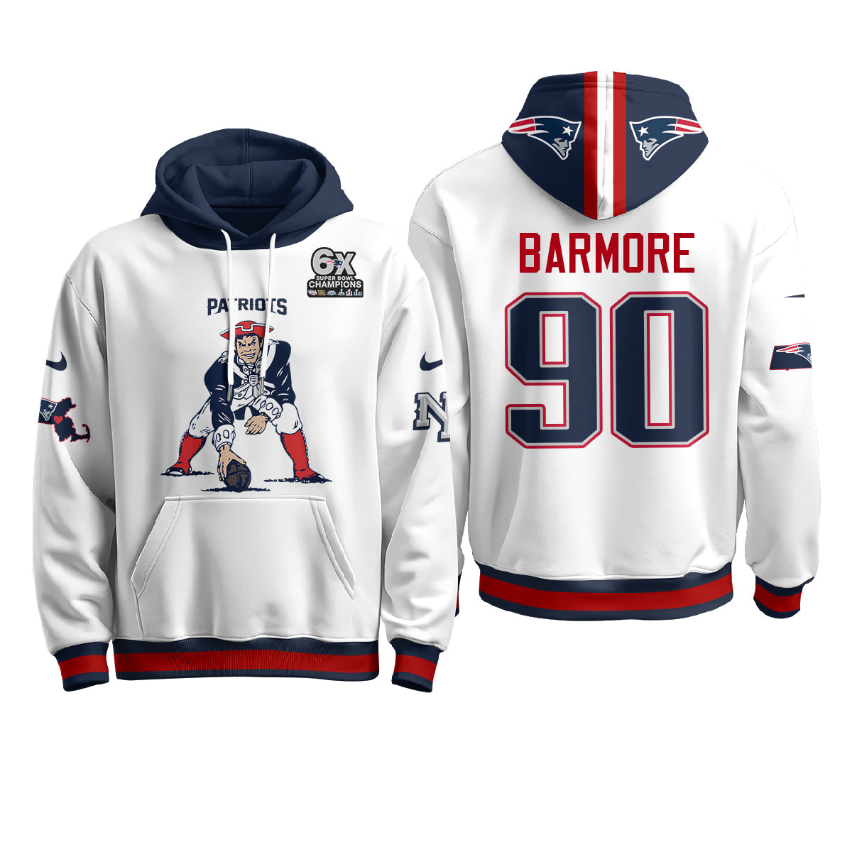 New England Patriots Minuteman Edition Hoodie - Stitched