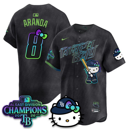 Tampa Bay Rays x Meow KT 2026 AL East Champs Vapor Jersey - Stitched-NQD