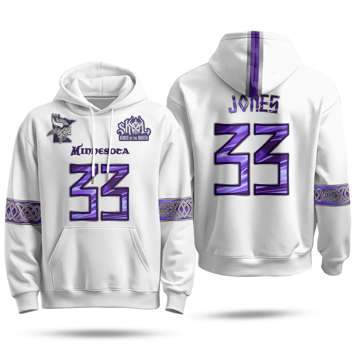 Minnesota Vikings 2026 Warrior Fleece Hoodie - Printed