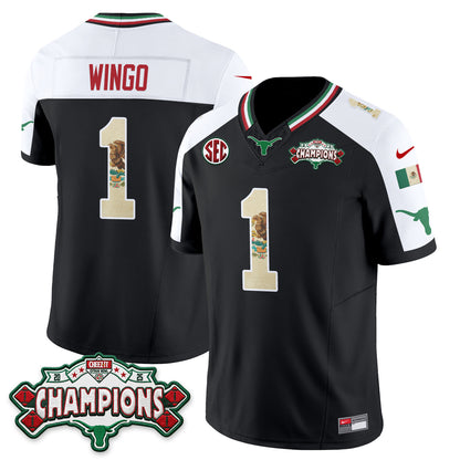Texas Longhorns Mexico Edition Vapor Jersey - Stitched-NQD