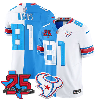 Houston Texans 2026 Rivalries Split Vapor Jersey - Stitched