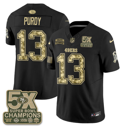 San Francisco 49ers 2026 Salute to Service V2 Vapor Jersey - Stitched-NQD