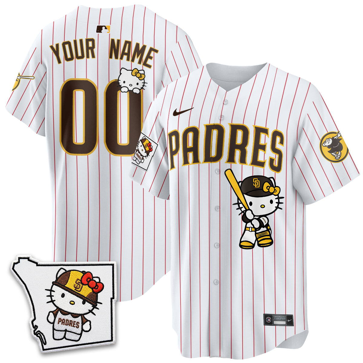 San Diego Padres x Meow KT Pink Edition Vapor Jersey - Stitched