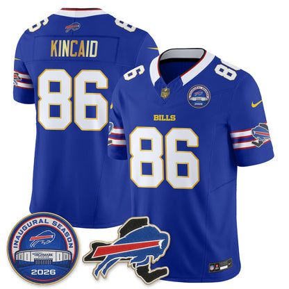 Buffalo Bills 2026 Gold Trim Edition Vapor Jersey - Stitched