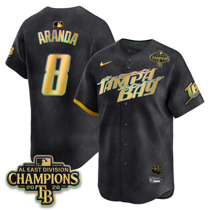 Tampa Bay Rays 2026 AL East Champs Gold Edition Vapor Jersey - Stitched-NQD