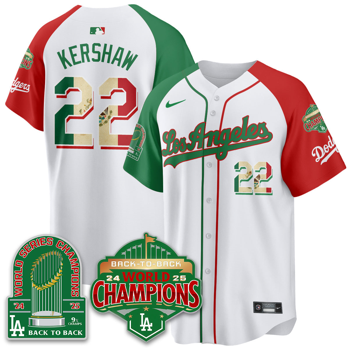 LAD Mexico Vapor Limited Jersey - 9x & B2B Champs - Stitched