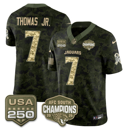 Jacksonville Jaguars 2026 Salute to Service Vapor Jersey - Stitched
