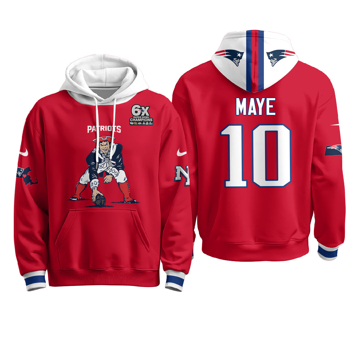 New England Patriots Minuteman Edition Hoodie - Stitched