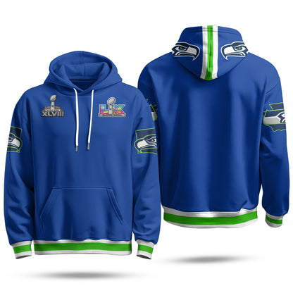 Seattle Seahawks S.Bowl Champs Hoodie - Stitched