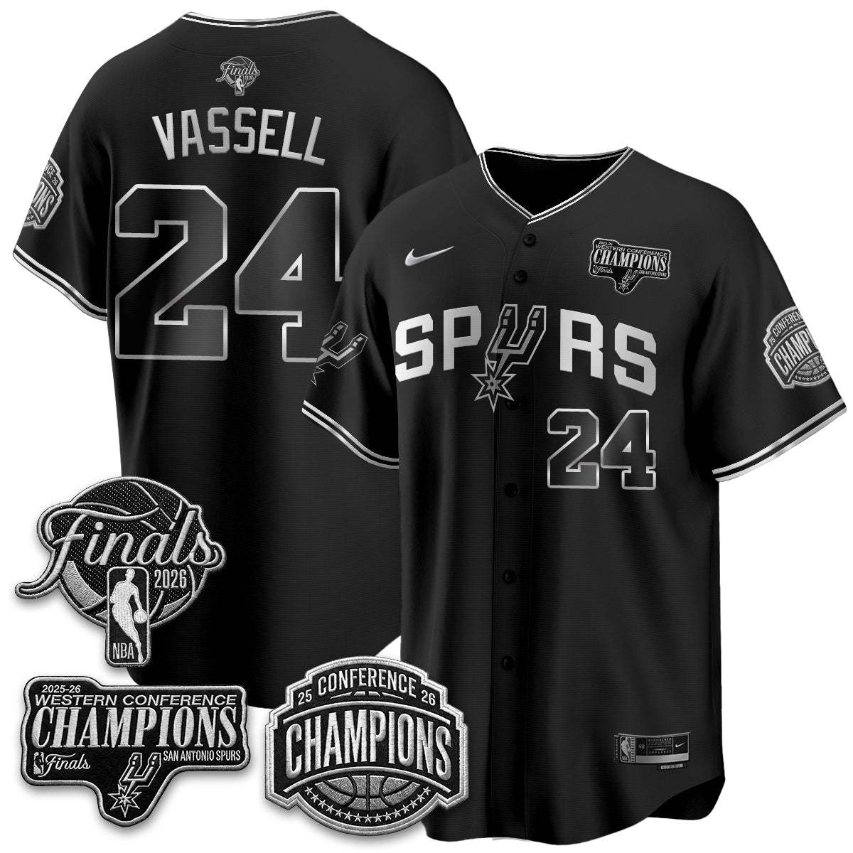 San Antonio Spurs 2026 Basketball Finals Vapor Special Jersey - Stitched