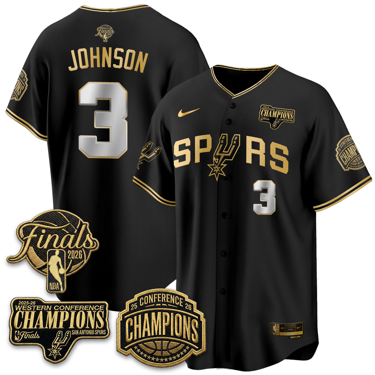San Antonio Spurs 2026 Basketball Finals Vapor Special Jersey - Stitched