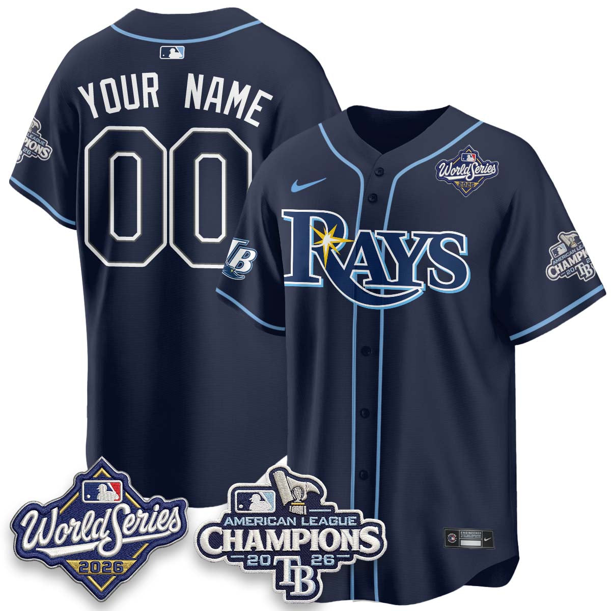 TB 2026 AL Champions Custom Vapor Jersey - Stitched-NQD