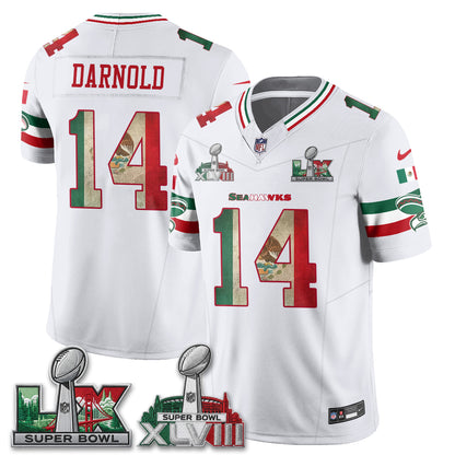 Seattle Seahawks Mexico Edition Vapor Jersey V2- Stitch-NQD