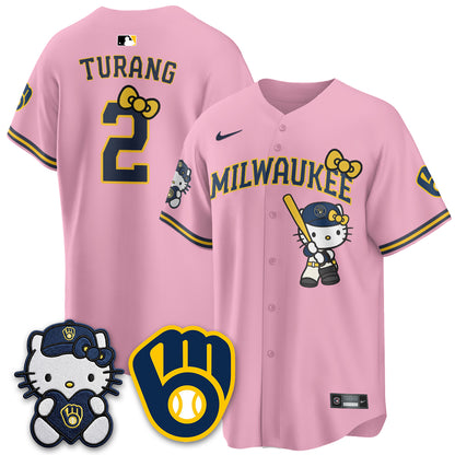 Milwaukee Brewers Meow KT Night Vapor Limited Jersey - Stitched