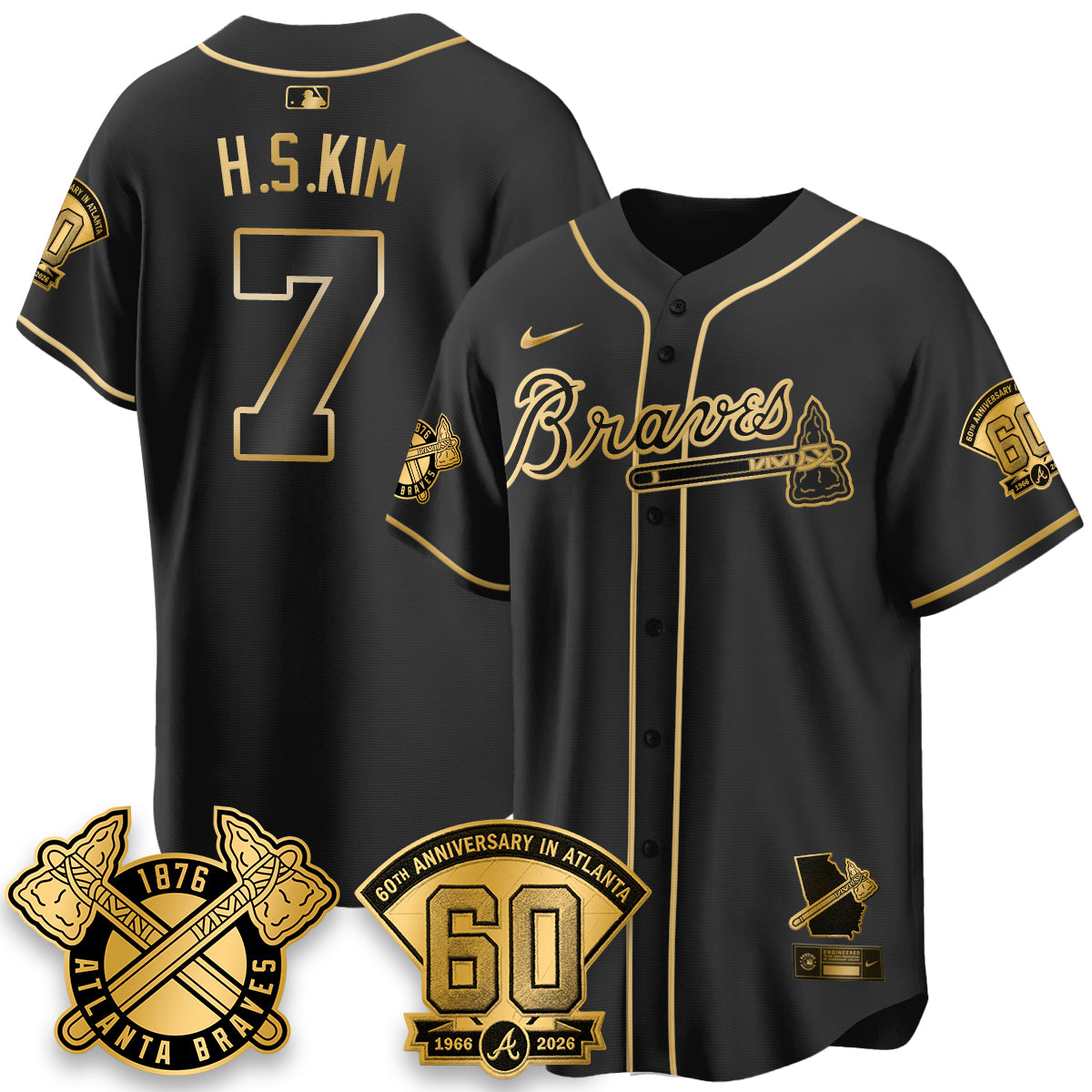 Atlanta Braves 60th Anniversary Silver Edition Vapor Limited Jersey - All Stitched