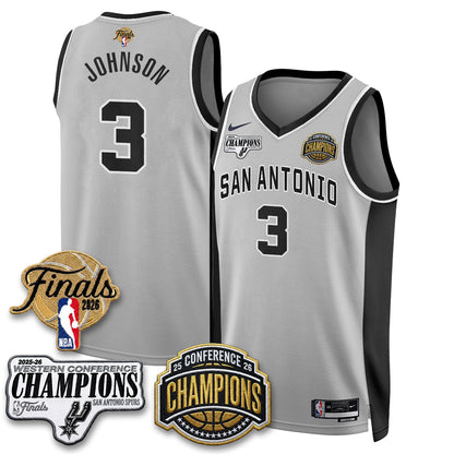 San Antonio Spurs 2026 NBA Western Conference Champions Vapor Jersey - Stitched