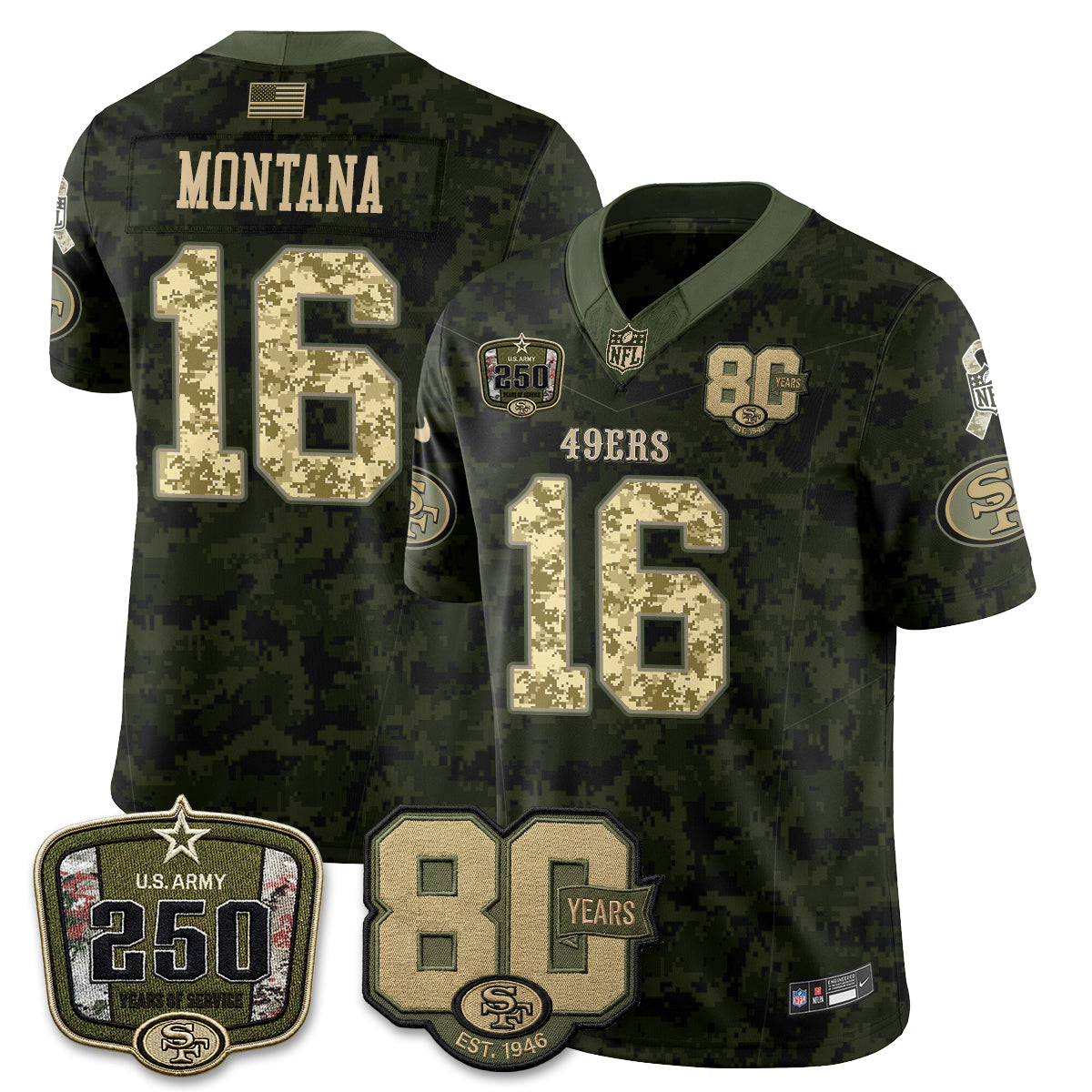 San Francisco 49ers 2026 Salute to Service Edition Vapor Jersey V2- Stitched-NQD