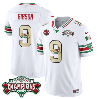 Texas Longhorns Mexico Edition Vapor Jersey - Stitched-NQD