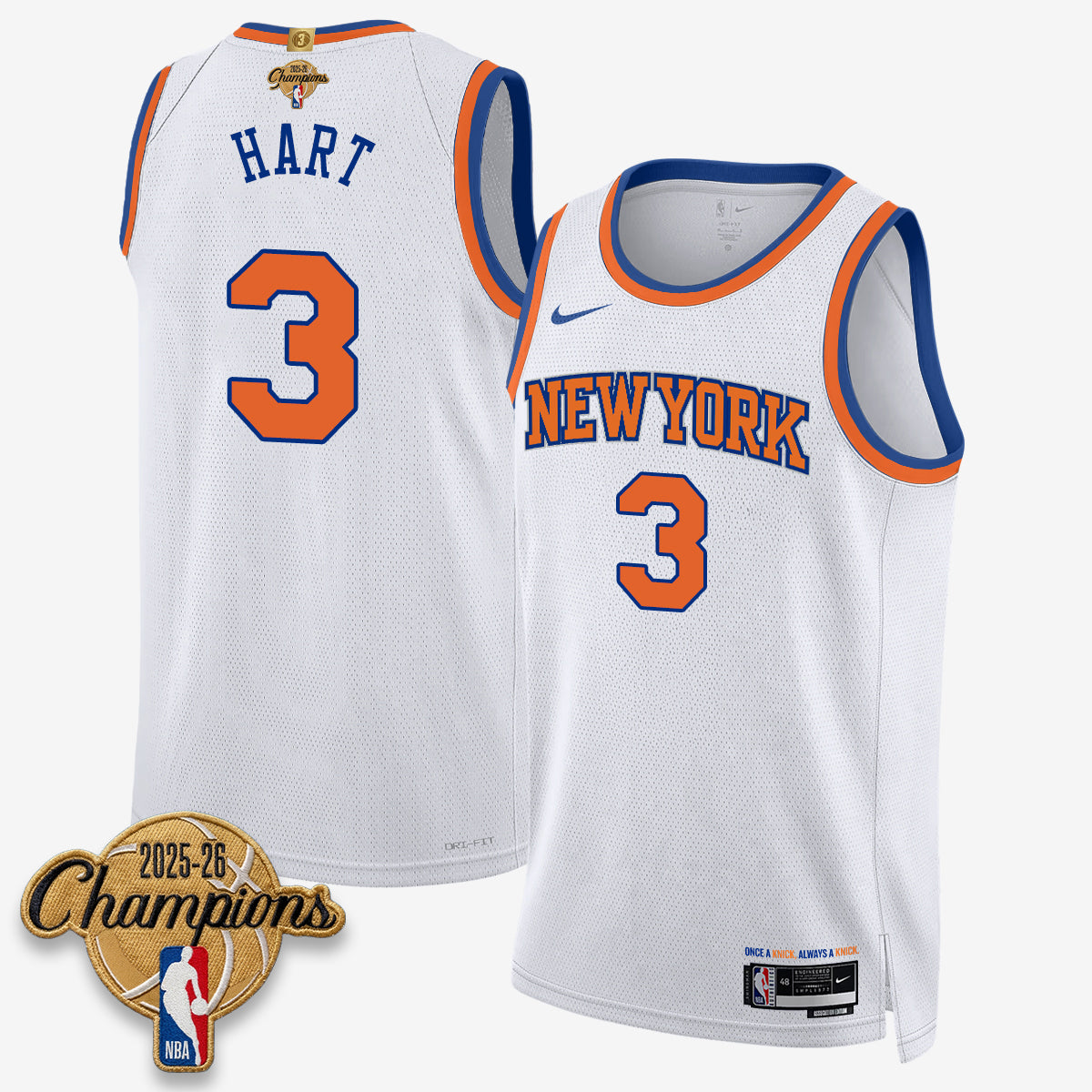 New York Knicks 2026 Basketball Champions Vapor Jersey V2- Stitched