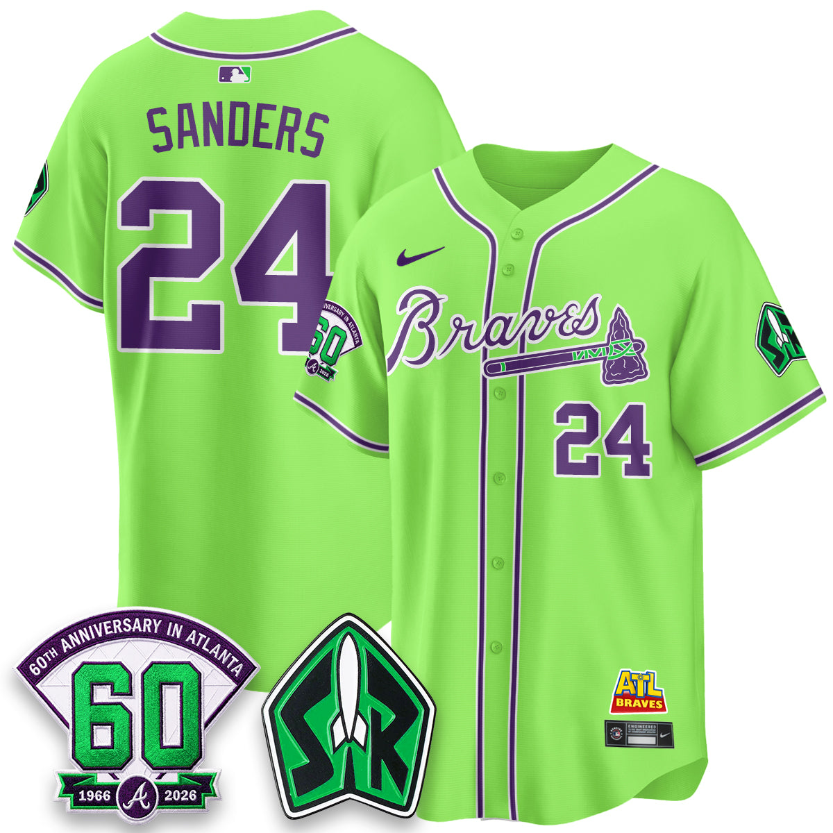 Atlanta Braves 60th Anniversary Space Ranger Edition Vapor Limited Jersey - All Stitched
