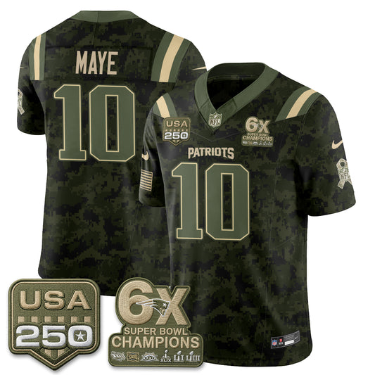 New England Patriots 2026 Salute to Service Edition Vapor Jersey - Stitched
