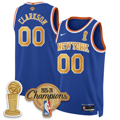 New York Knicks Champions Night Vapor Jersey - Stitched-NQD