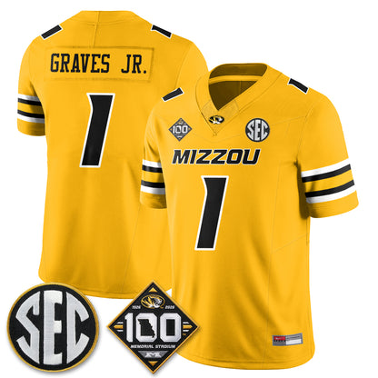 Missouri Tigers 100th Anniversary of Memorial Stadium Vapor Jersey - Stitched