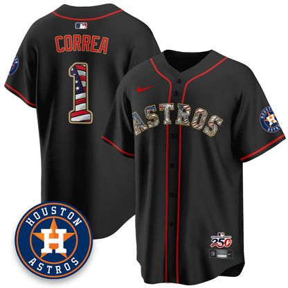 Houston Astros 2026 Independence Day USA Vapor Limited Jersey - Stitched