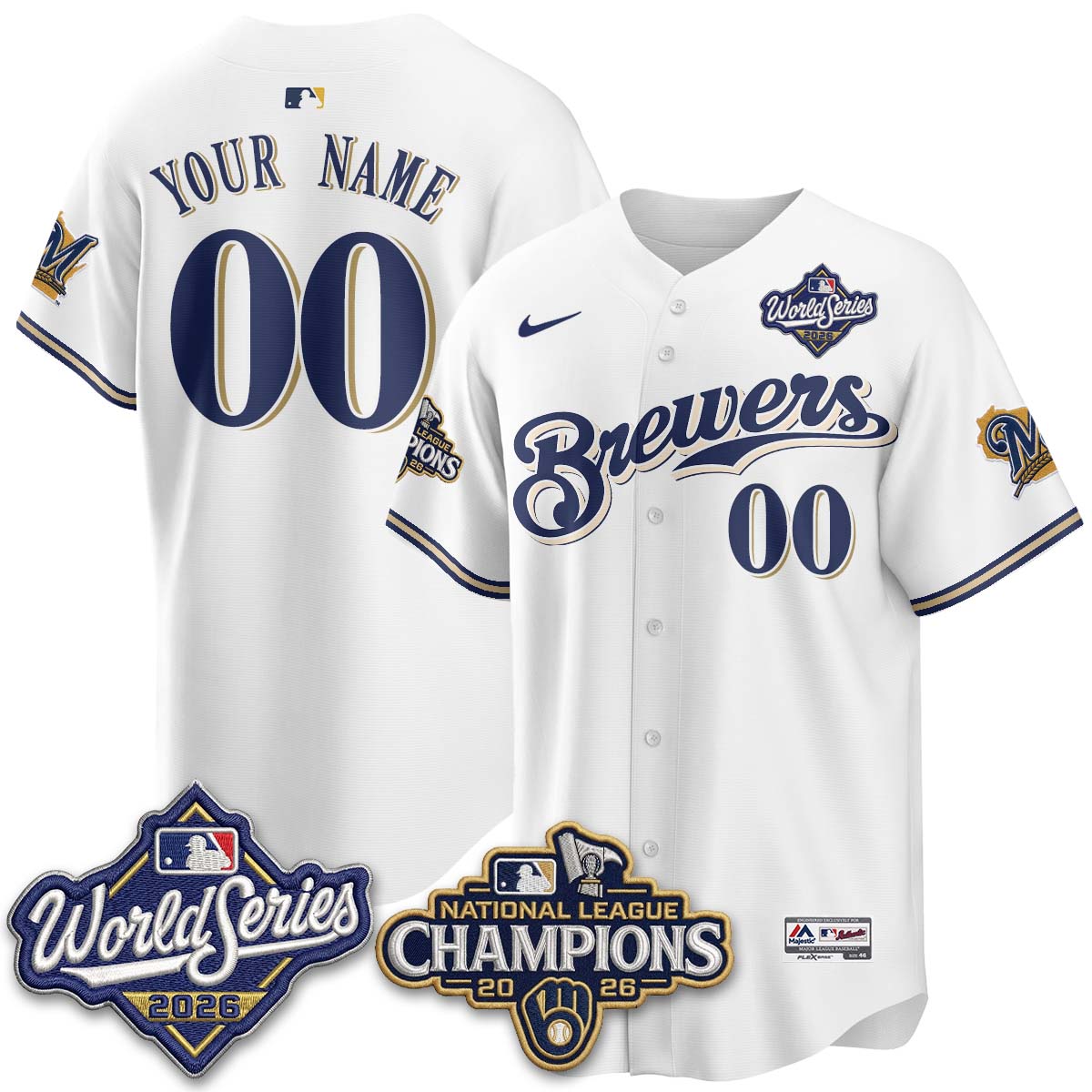 MIL 2026 NL Champions Custom Throwback Jersey - Stitched-NQD