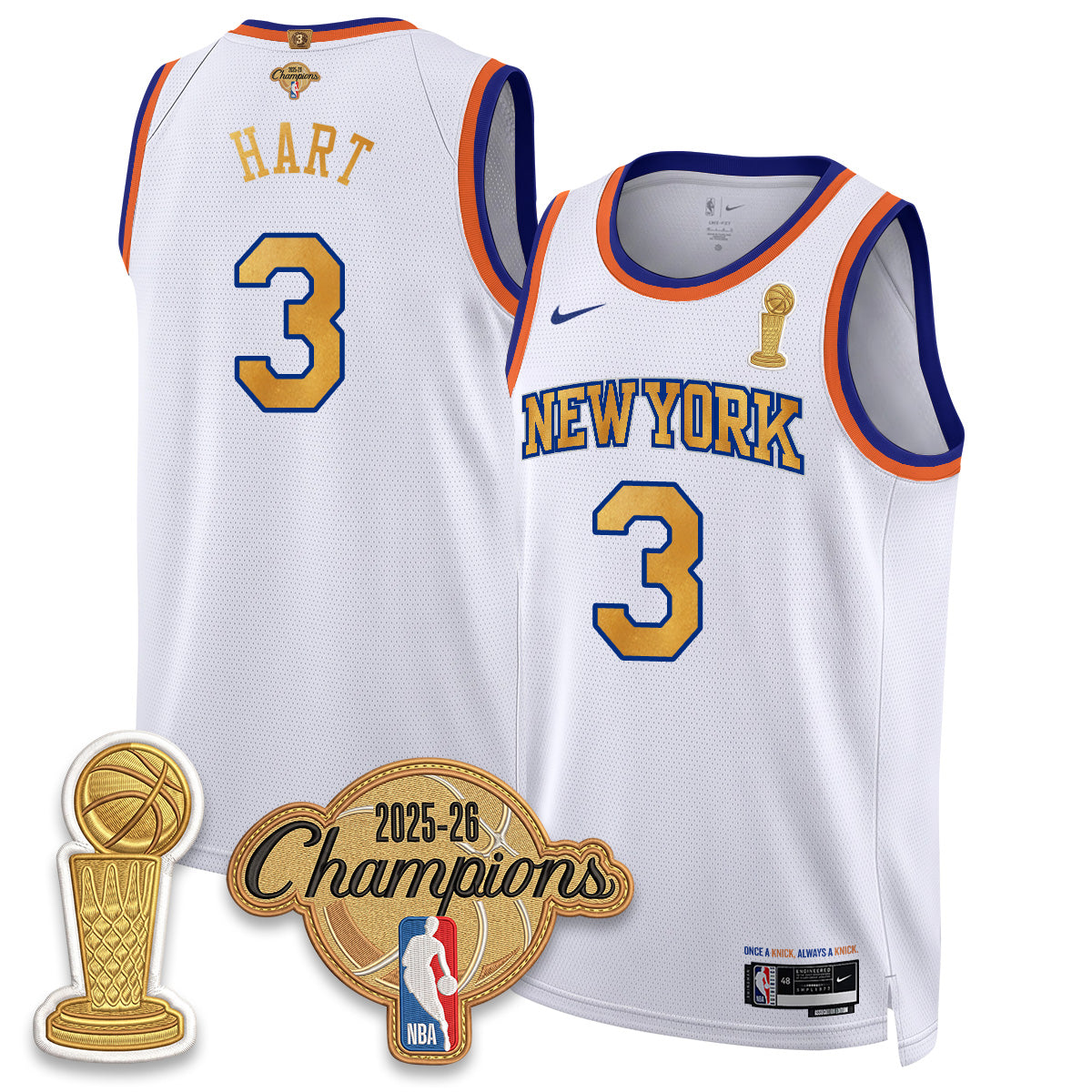 New York Knicks Champions Night Vapor Jersey - Stitched-NQD