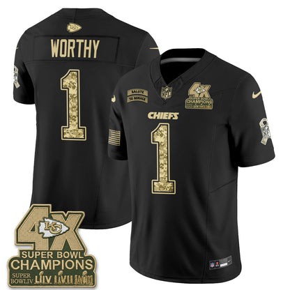 Kansas City Chiefs 2026 Salute to Service Vapor Jersey V2- Stitched