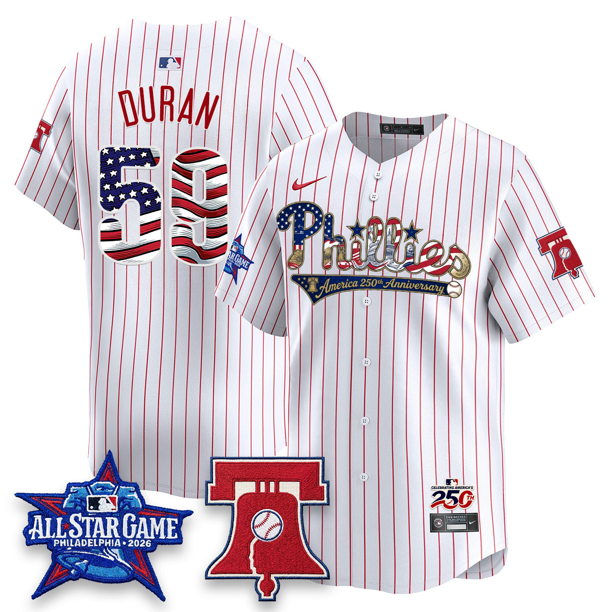 Philadelphia Phillies 2026 Independence Day USA Vapor Limited Jersey - Stitched