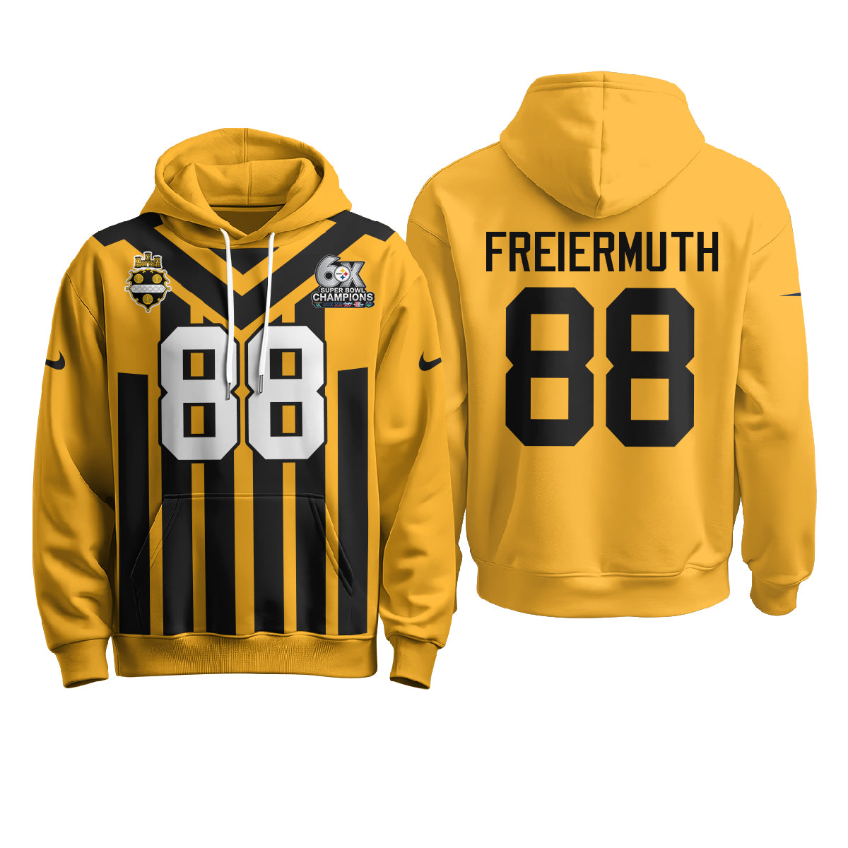 Pittsburgh Steelers 6X Champs Rivalries Fleece Hoodie - Printed