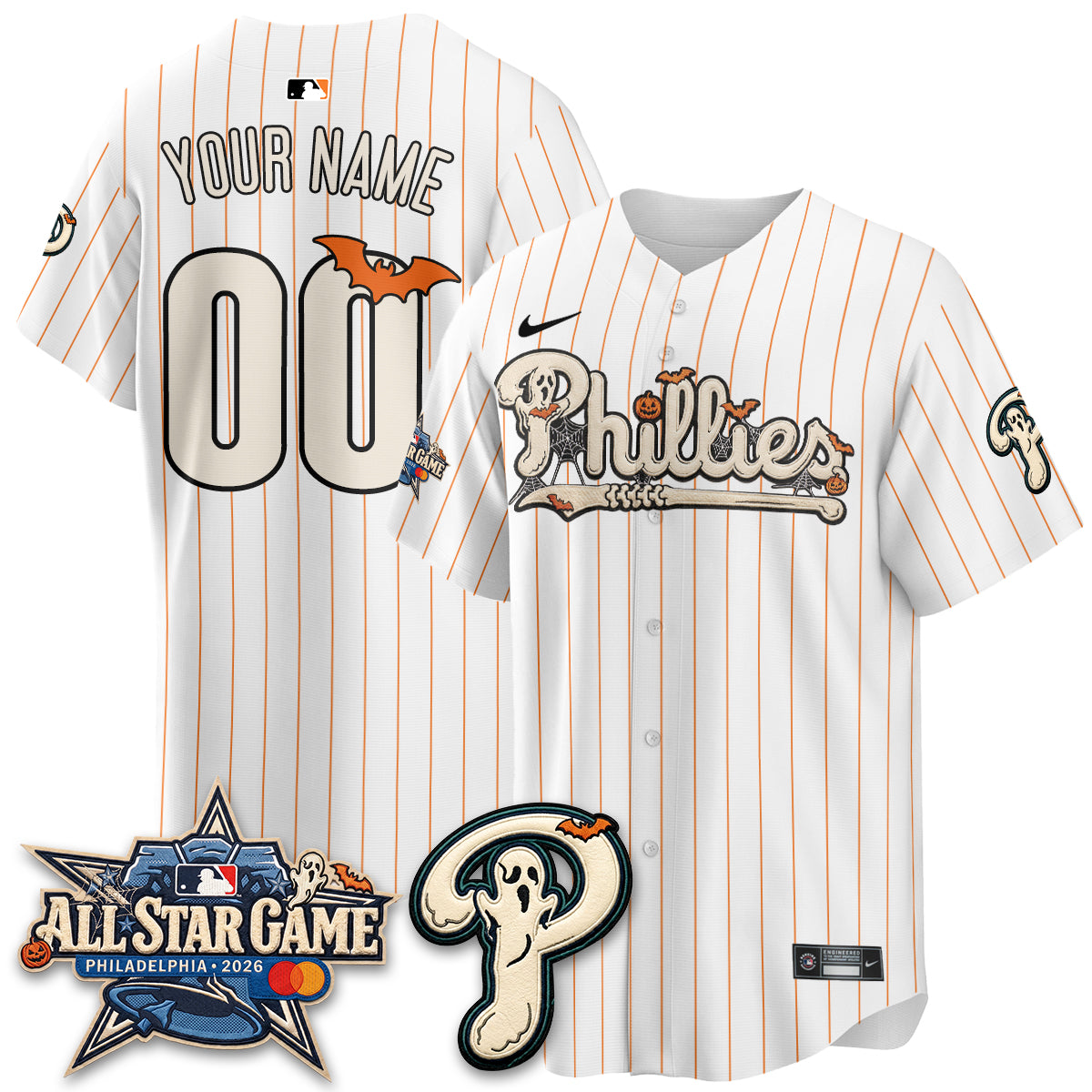 Philadelphia Phillies Halloween 2026 Vapor Limited Custom Jersey - Stitched