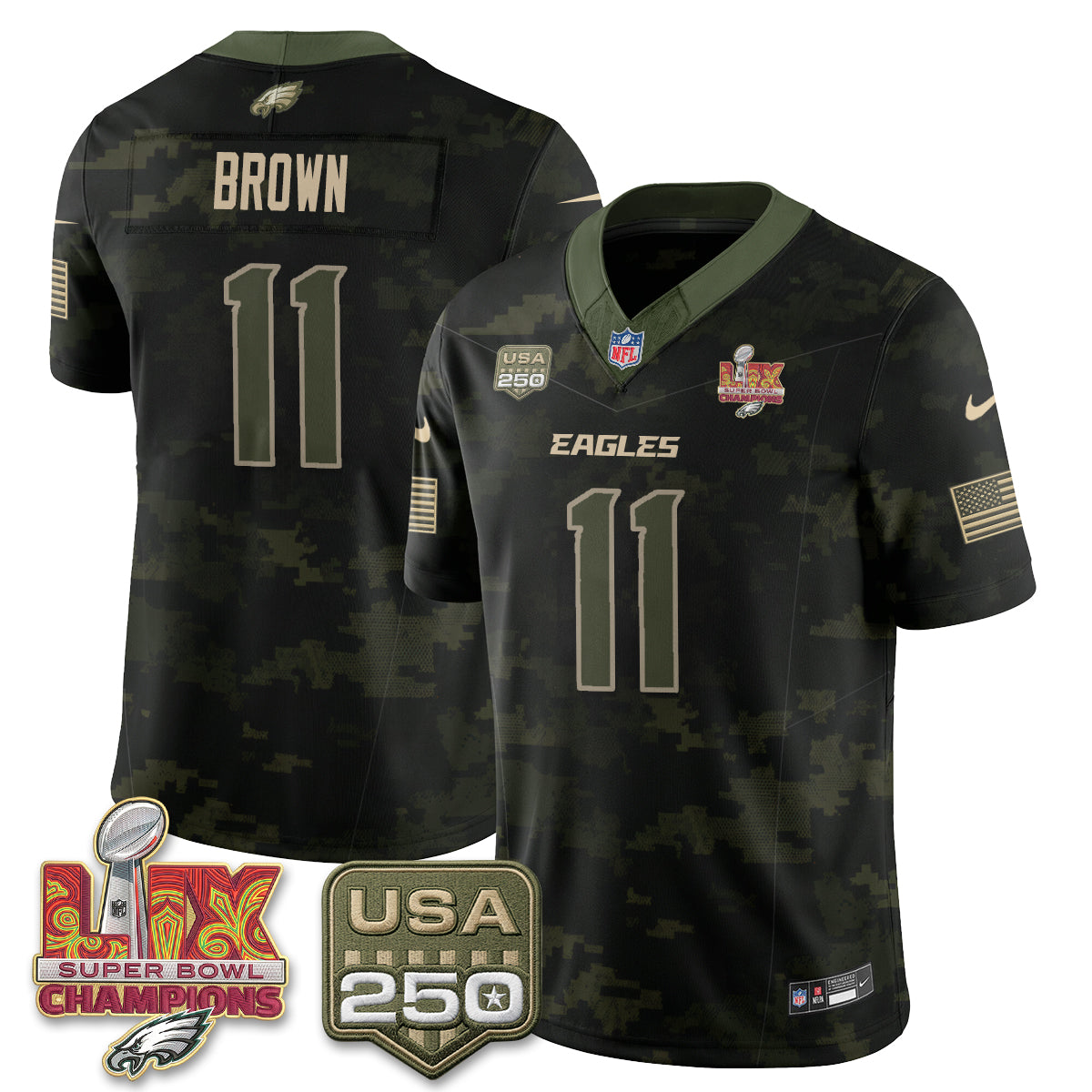 Philadelphia Eagles Salute to Service Vapor Jersey - Stitched
