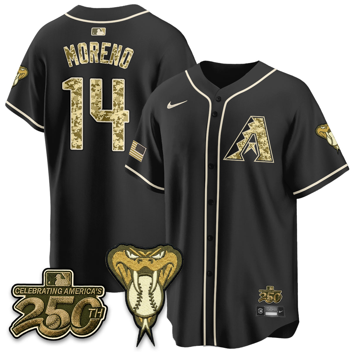Arizona Diamondbacks Salute to Service 2026 Vapor Premier Limited Jersey - All Stitched