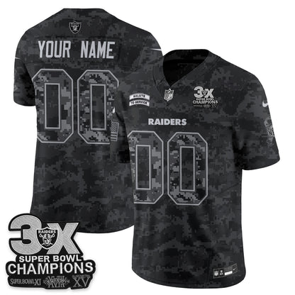 Las Vegas Raiders 2026 Salute to Service V2 Vapor Custom  Jersey - Stitched-NQD