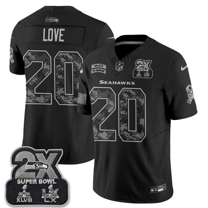 Seattle Seahawks 2026 Salute to Service Vapor Jersey - Stitched