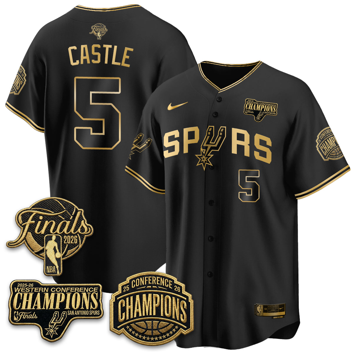 San Antonio Spurs 2026 Basketball Finals Vapor Special Jersey - Stitched