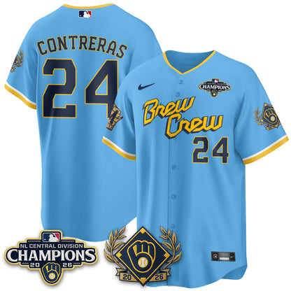 MIL 2026 NL Division Champs Vapor Blue Jersey - Stitched